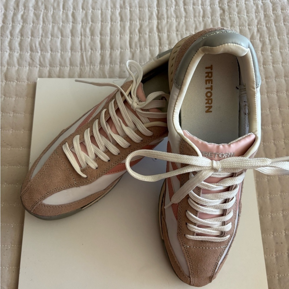 Tretorn Pink and Tan Sneakers